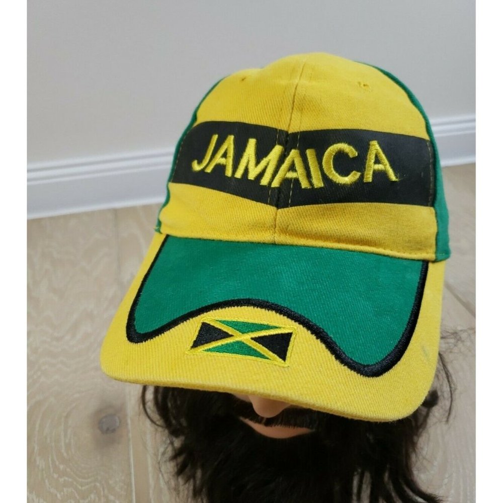 Jamaica Strapback Hat Flag Green Yellow